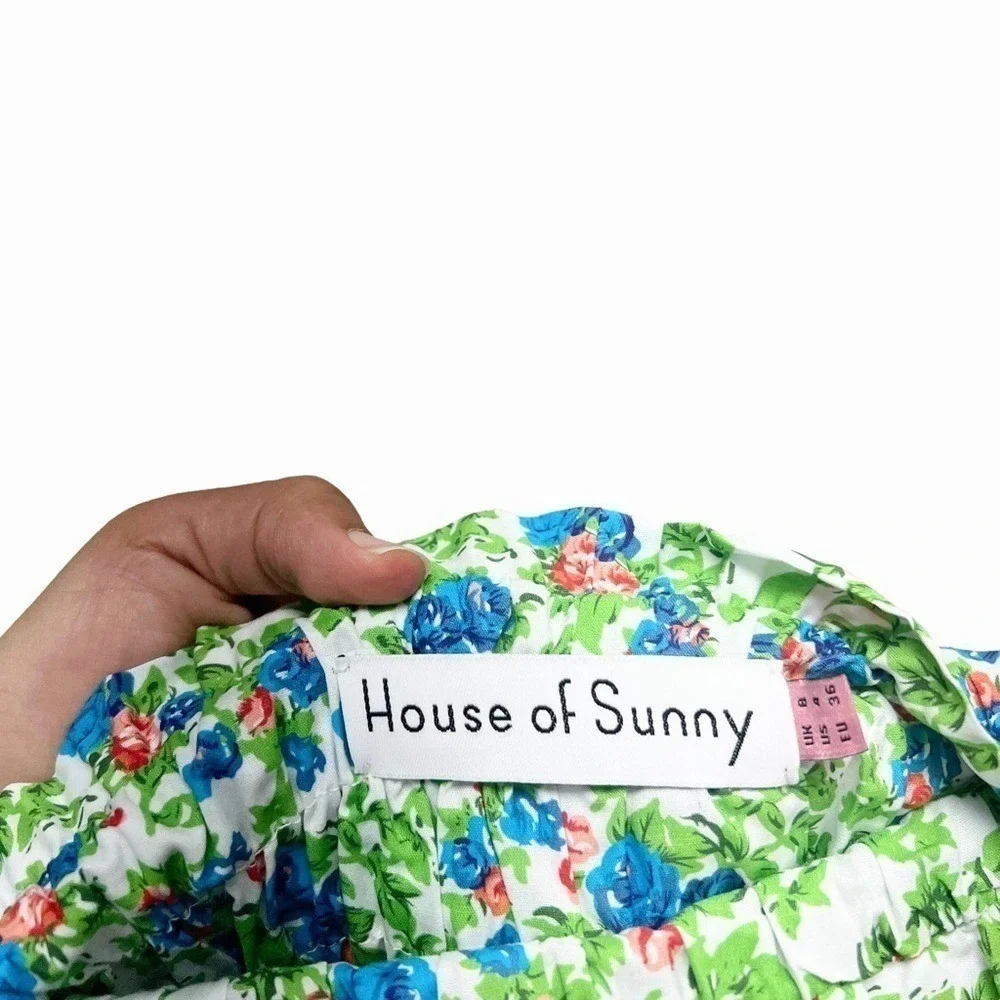 NWT House of Sunny‎ Floral Bandana & Hot Pants Set Size 2